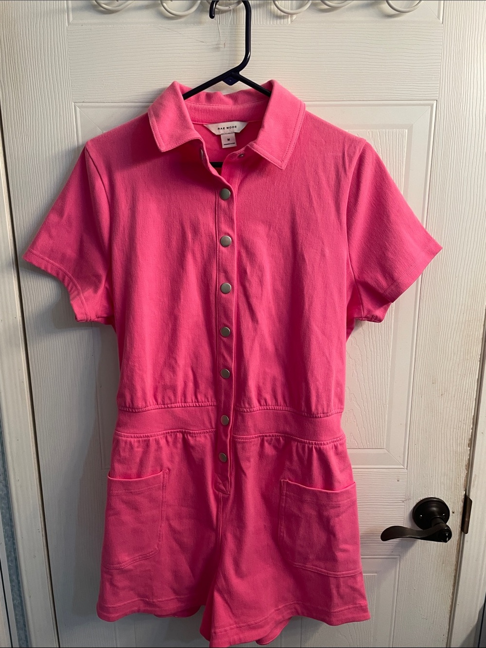 Rae Mode Pink Short-Sleeve Romper. Great pre-loved condition